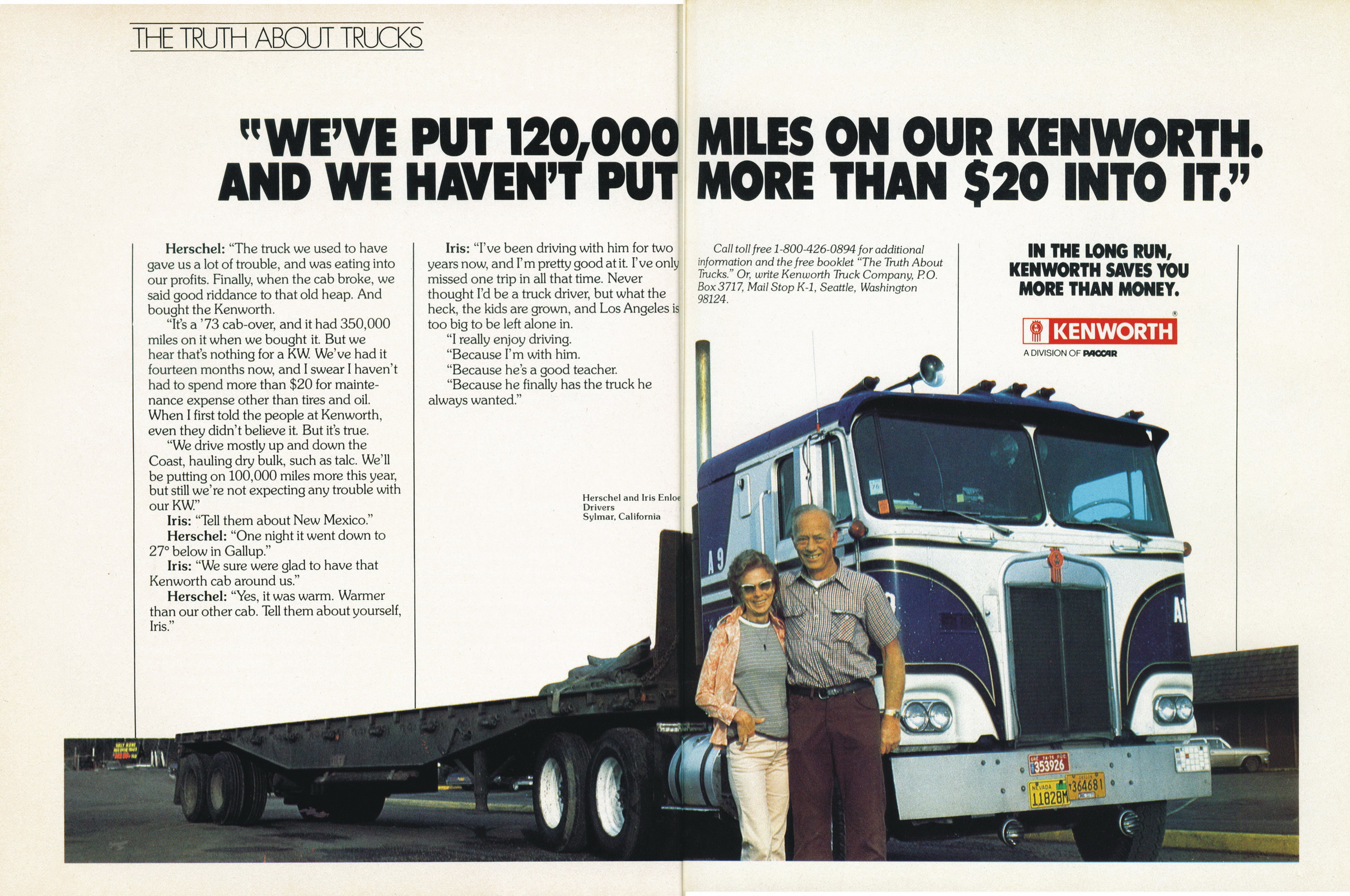 Photo: May 1977 Kenworth Ad | Kenworth Advertising album | Dutch Model ...